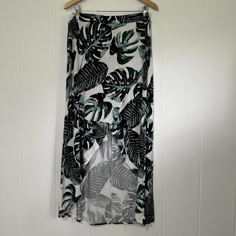 Charlotte Russe Monstera Fixed Wrap Maxi Skirt Plus Size Maxi Skirt Women's 2X